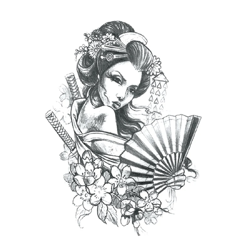 Большая водостойкая временная татуировка цветок вишни на руку | Красота и