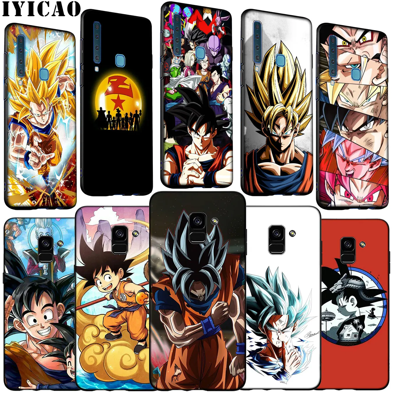 Dragon Ball Z Anime Goku Cartoon Soft Silicone Phone Case for Samsung Galaxy A6 A7 A8 A9 2018 A3 A5 2016 2017 Note 9 8 10 Plus |