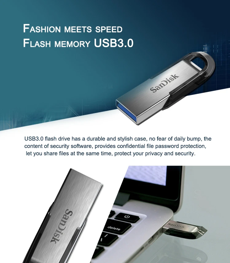 Флеш-накопитель SanDisk CZ73 3,0 16 ГБ 32 ГБ 64 ГБ 128 ГБ флеш-накопитель USB3.0 USB флеш-накопитель USB флешка для ноутбука