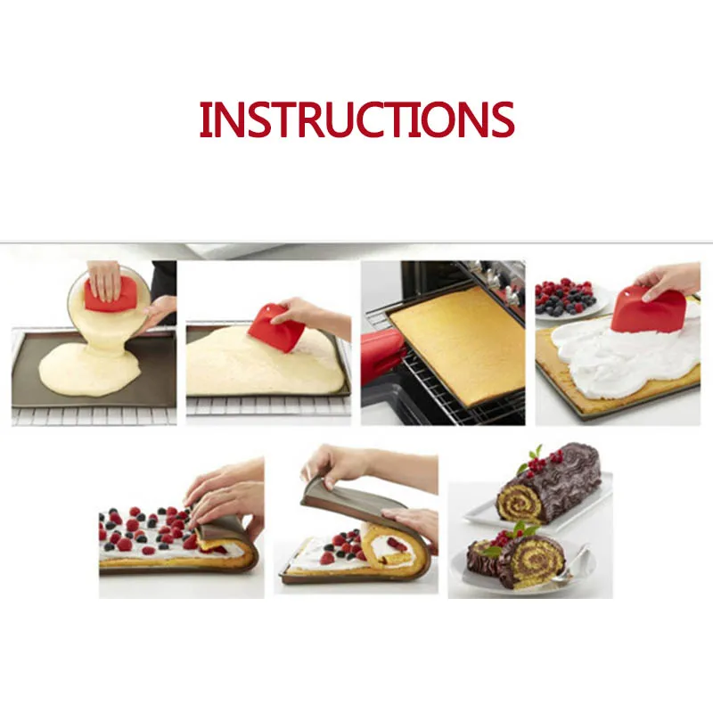 Кондитерские инструменты швейцарские рулонные коврики силиконовые 1 шт. подкладка для торта коврик для выпечки торт рулоны формы кухонные аксессуары антипригарная