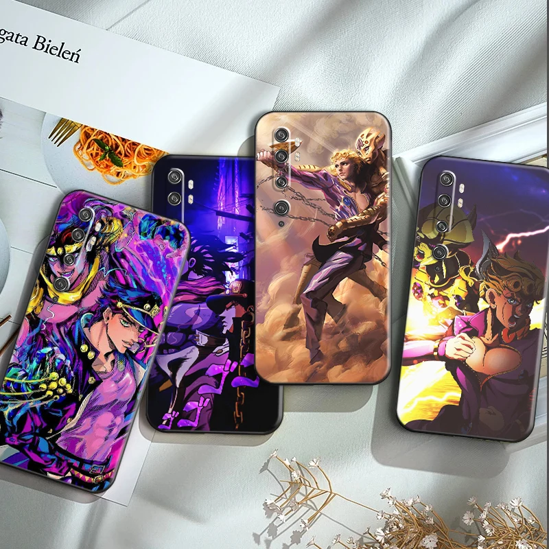 

Phone Case For Xiaomi CC9 CC9e 10S 10 Pro Lite 11 Lite Pro Ultra Note 10 Pro Cartoon Anime JoJos Bizarre Adventure Black Cover