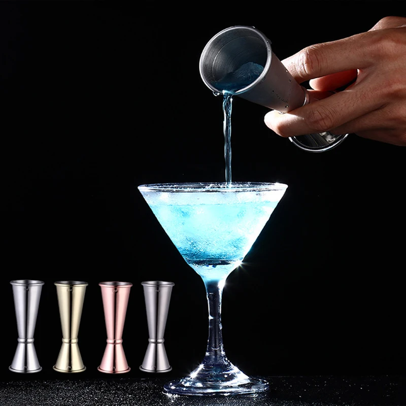 Нержавеющая сталь коктейльное мерный стаканчик двойной измерения выстрел