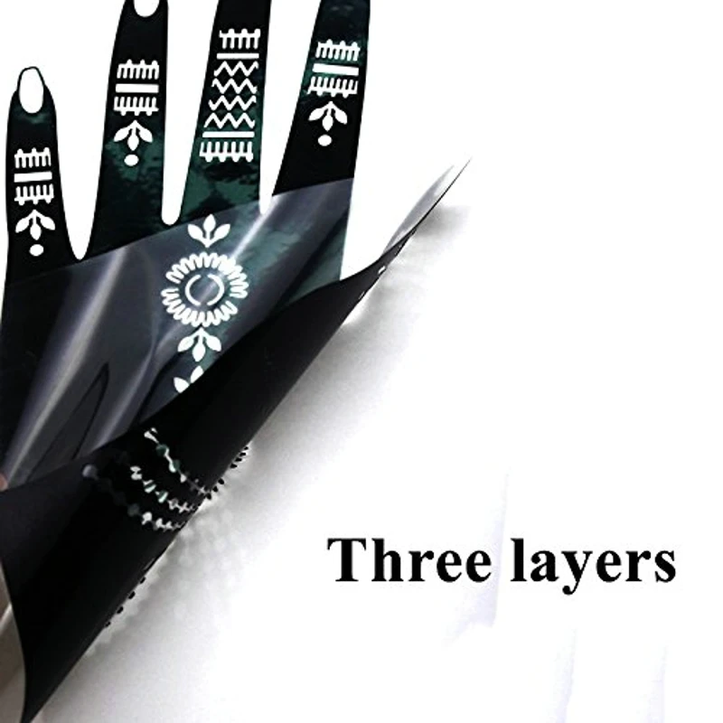 8 листов индийская тату хной набор трафаретов для Для женщин девочки с