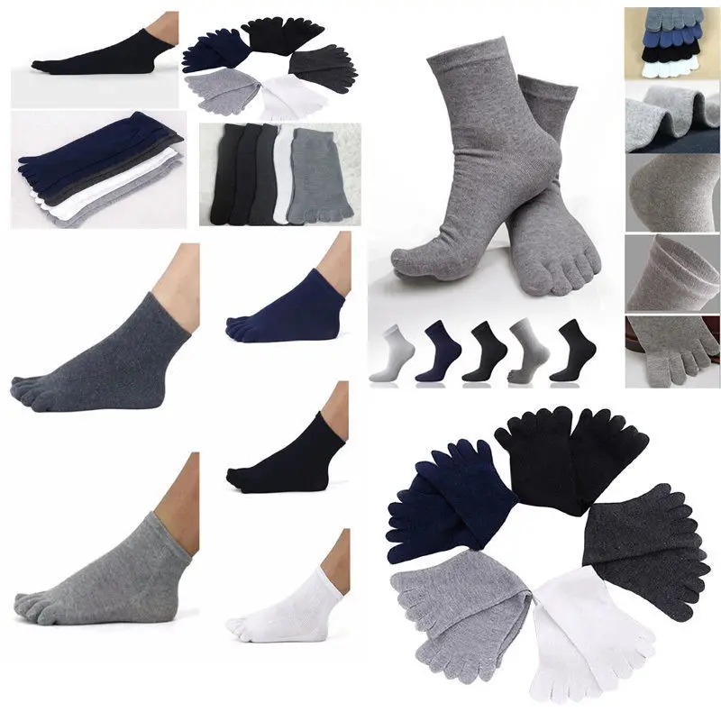 1 пара мужские Дышащие Удобные Компрессионные удобные носки до щиколотки с пятью