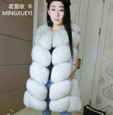 

Шуба из 100% натурального меха для женщин, роскошная Длинная часть из лисьего меха, в основном подходит для популярного жилета из лисьего меха