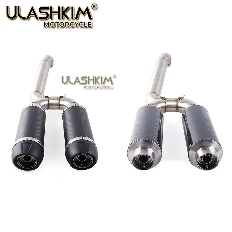 FZ6S FZ6N мотоцикла углеродного волокна выхлопной глушитель средняя труба полная