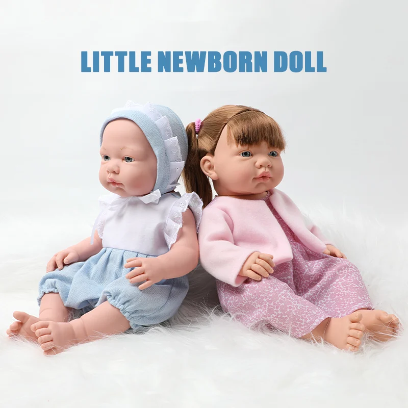 Кукла reborn из длинных волос 40 5 см Реалистичная Мягкая Силиконовая