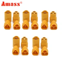 5pairlot amass mt60 3 5mm 3 pole bullet connector plug with sheath set for rc multicopter quadcopter airplane esc accessori