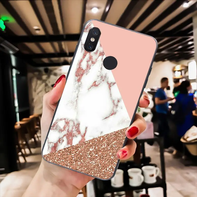 Чехол для телефона MaiYaCa с золотыми розовыми блестками Xiaomi mi5 6 A1 A2 Lite Mi9 9SE mi8lite F1 Mix2 2S