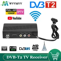 wvvmvv dvb t2 tv tuner receiver hd satellite decoder tv tuner h265 dvbt2 dvb c set top box russian itally for iptv youtube