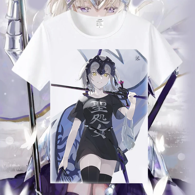 Футболка Fate Grand Order летняя футболка с рисунком из аниме Stay Night аквариума Джоан дуги