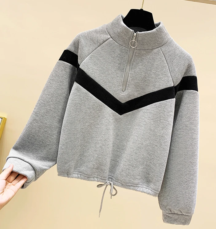 

Women Autumn Sweater Casual Loose Turtleneck Knitted Jumpers Pullovers Streetwear black