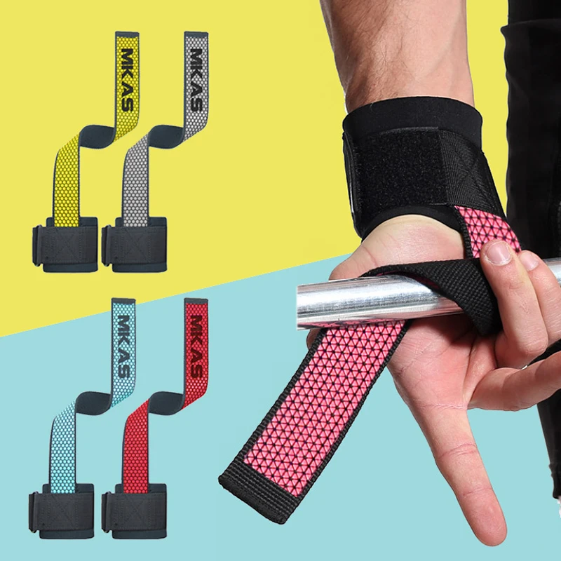 

1 Pair Weight Lifting Straps Fitness Gym Sports Hand Grip Band Anti-slip Hand Wrist Belt Support Brace Powerlifting Bodybuilding