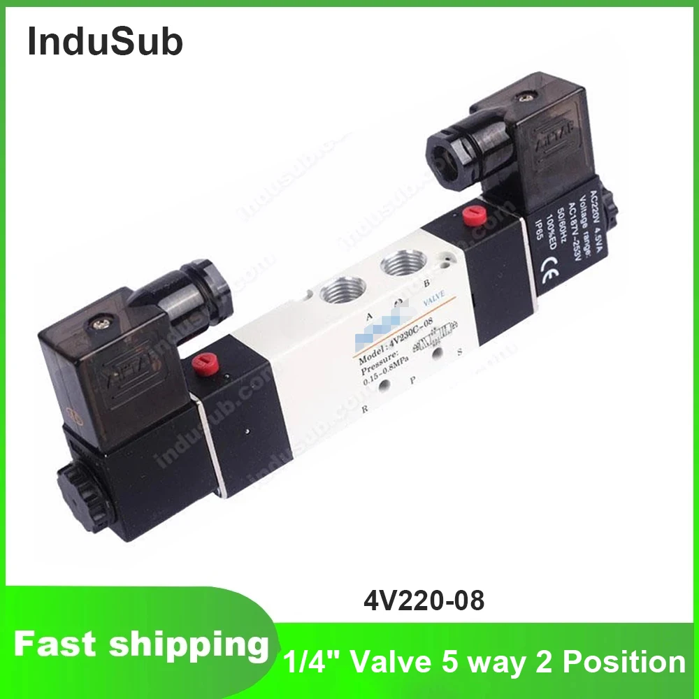 

Пневматический Электромагнит 4V220-08, 5 позиций, алюминиевый сплав, внутренний, 12 В постоянного тока, 24 В переменного тока, 1/4 В переменного тока