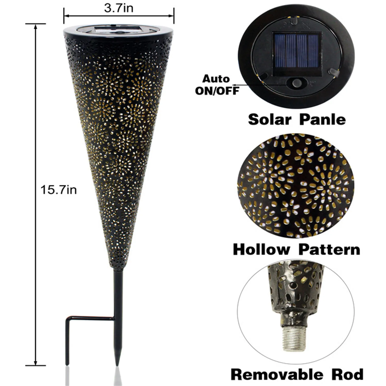 

Retro Style Solar Flame Lamp Garden Waterproof Lawn Decoration Light Garden Metal Decorative Lamps Balcony Terrace Night Light#W