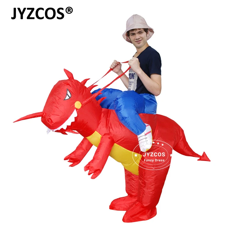 JYZCOS взрослый надувной костюм динозавра T Rex для аниме Disfraces Adultos костюмы на
