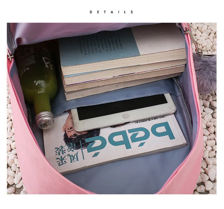 Популярный холщовый рюкзак для женщин студенческий ранец с бантом и лентой