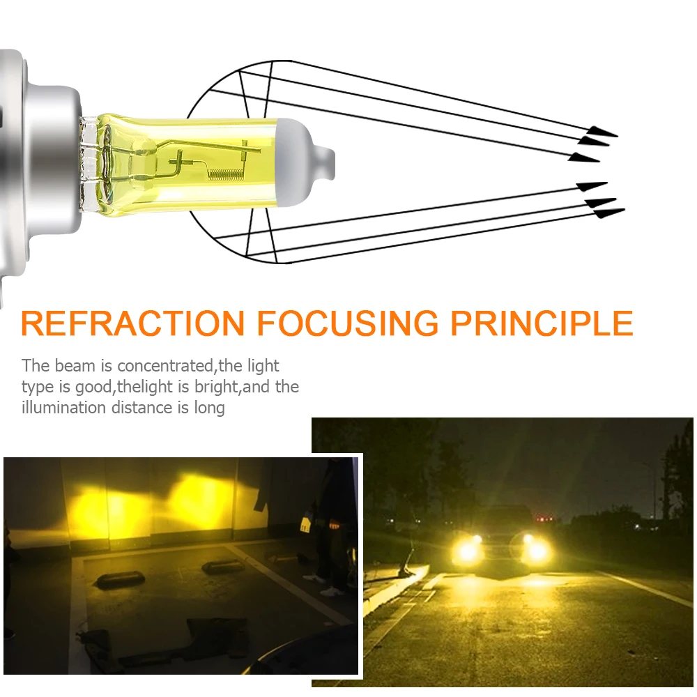 2 шт. автомобильные галогенные лампы H8 H1 H3 H4 H11 3000 HB3 9005 HB4 9006 12 В