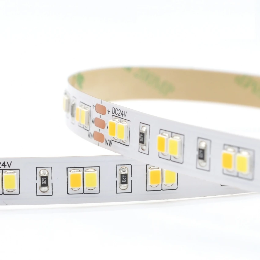 2835 CCT Светодиодные ленты DC24V Регулируемый 112Led/м ультратонкое естественное