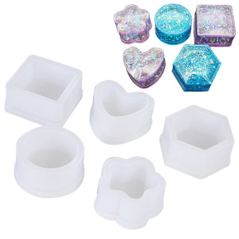 

Transparent Silicone Mould Necklace Lanugo Mold Resin Decorative Craft DIY Hexagonal Storage Box Epoxy Resin Molds For Jewelry