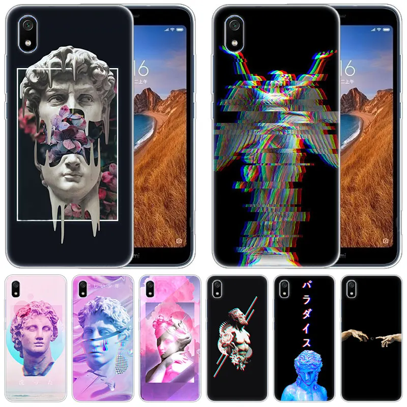 Мягкий силиконовый чехол David Medusa Vaporwave Art для Xiaomi Redmi K20 Pro 7 7A 6 6A 4X 5 Plus S2 GO Note 8 4