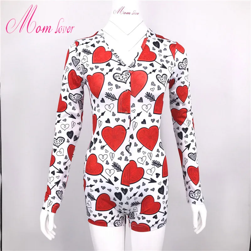 

2020 Lonely Forest Onsie Sexy Pajamas Jumpsuit Ladies Cute V-Neck Wholesale Tights Heart-Shaped Rompers Onesie Women