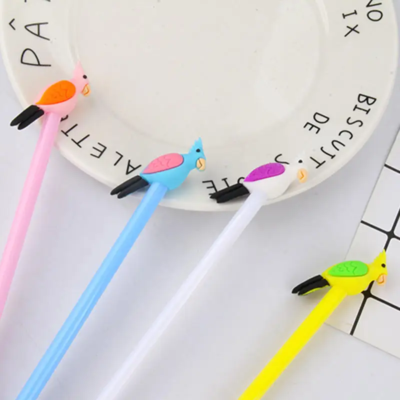 Мультяшный креативный Милый Попугай стерео материал Escolar гелевая ручка Цветная