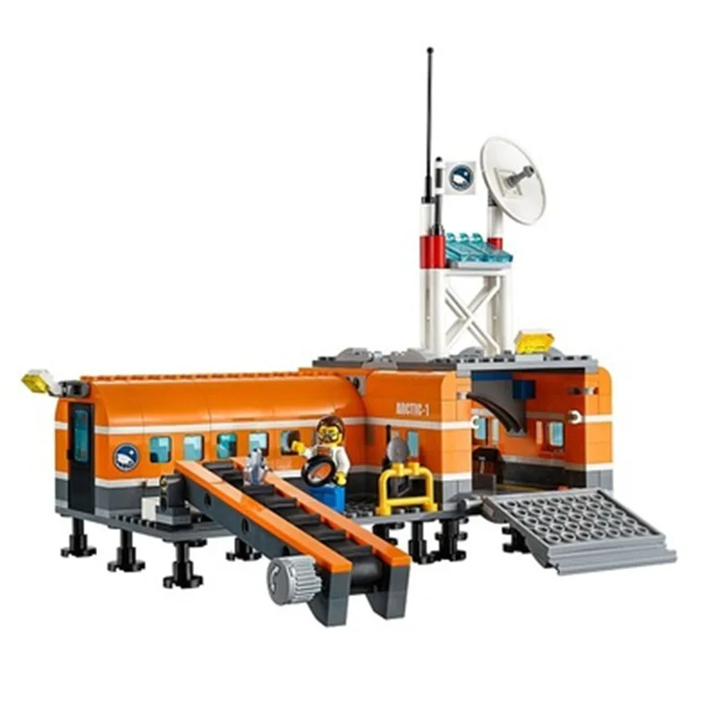 Bloques de construcci&oacute;n para ni&ntilde;os, juguete de ladrillos para armar Camping Arctic, serie City, ideal para regalo, c&oacute;digo 783, compatible con 10442, 60036 piezas-2