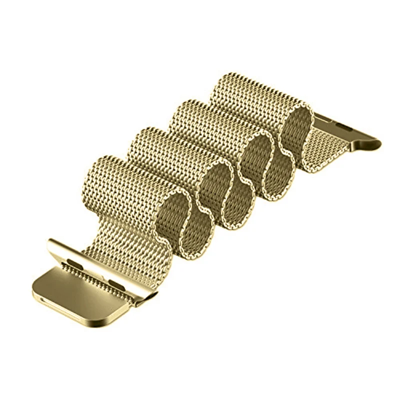 gold Milane петля браслет из нержавеющей стали ремешок для Apple Watch series 3 2 1 38 мм 42 мм браслет ремешок для i watch series 5 4 40 мм 44 мм - Цвет: gold
