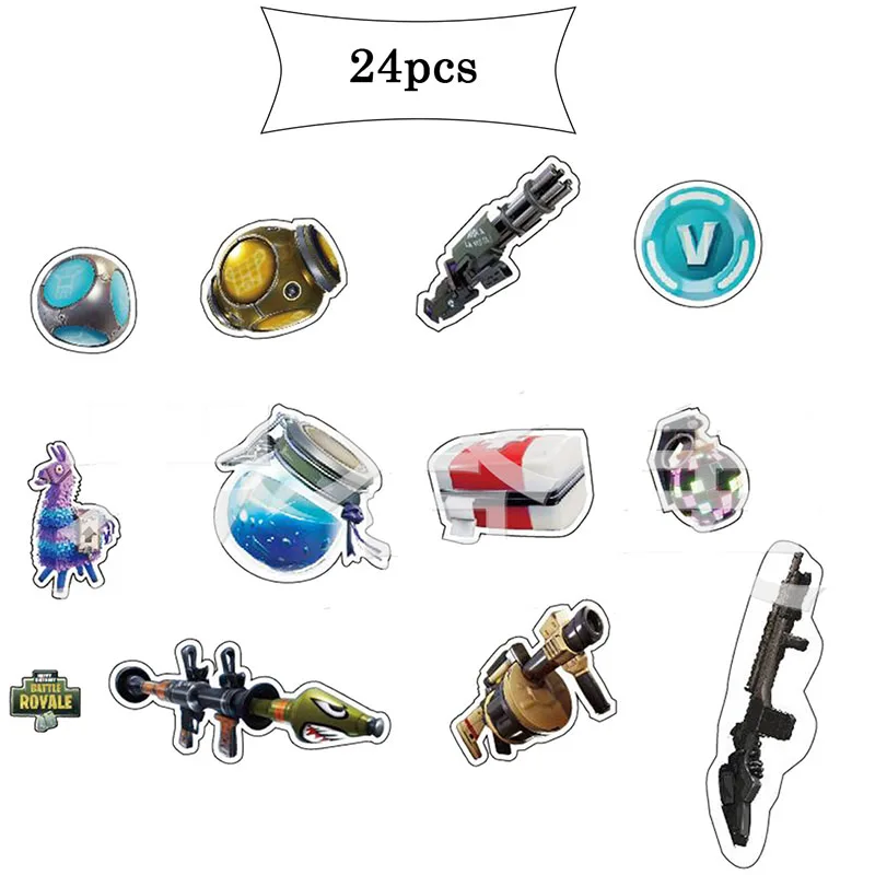 24 шт./компл. торт флаг Fortnite игра игрушка аксессуары для вечеринки день рождения