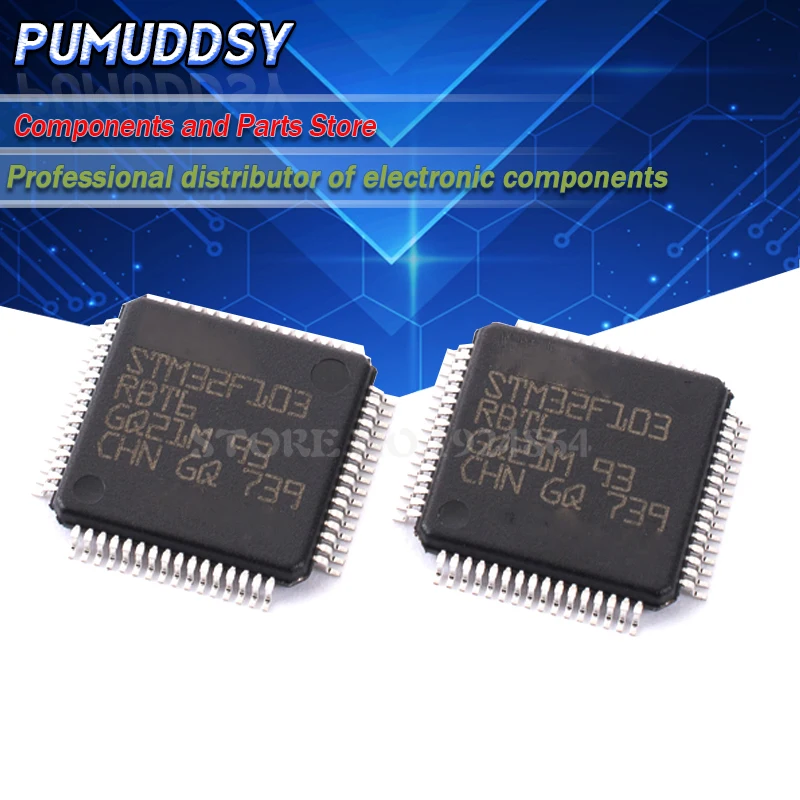 10 шт. STM32F103RBT6 STM32F103RB LQFP64 Новый IC | Электронные компоненты и принадлежности