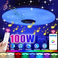 100w wifi modern rgb led ceiling lights home lighting app bluetooth music light remote control bedroom lamps smart ceiling lamp