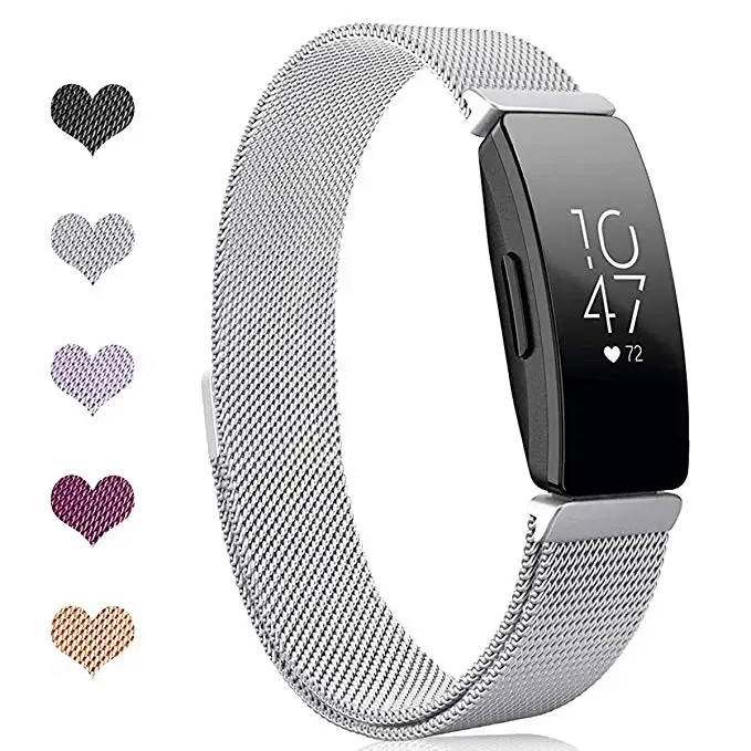 Ремешок для часов Fitbit Inspire HR ремешок Inspire ремешки металлический магнитный с миланским плетением Замена Петли Для Fitbit Inspire Band - Цвет: 3