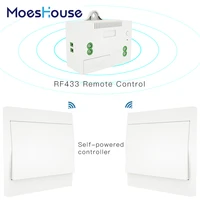rf433 wireless self powered remote control smart switch no battery needed no wire wall panel transmitter rocker push button