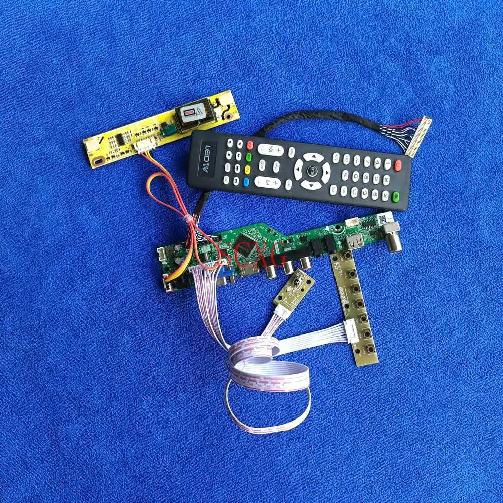 

1366*768 ЖК-дисплей матрица накопитель карта комплект 2 с холодным катодом (CCFL) сигнала аналоговый USB VGA AV входом HDMI совместимых подходят HSD156MGW1/...