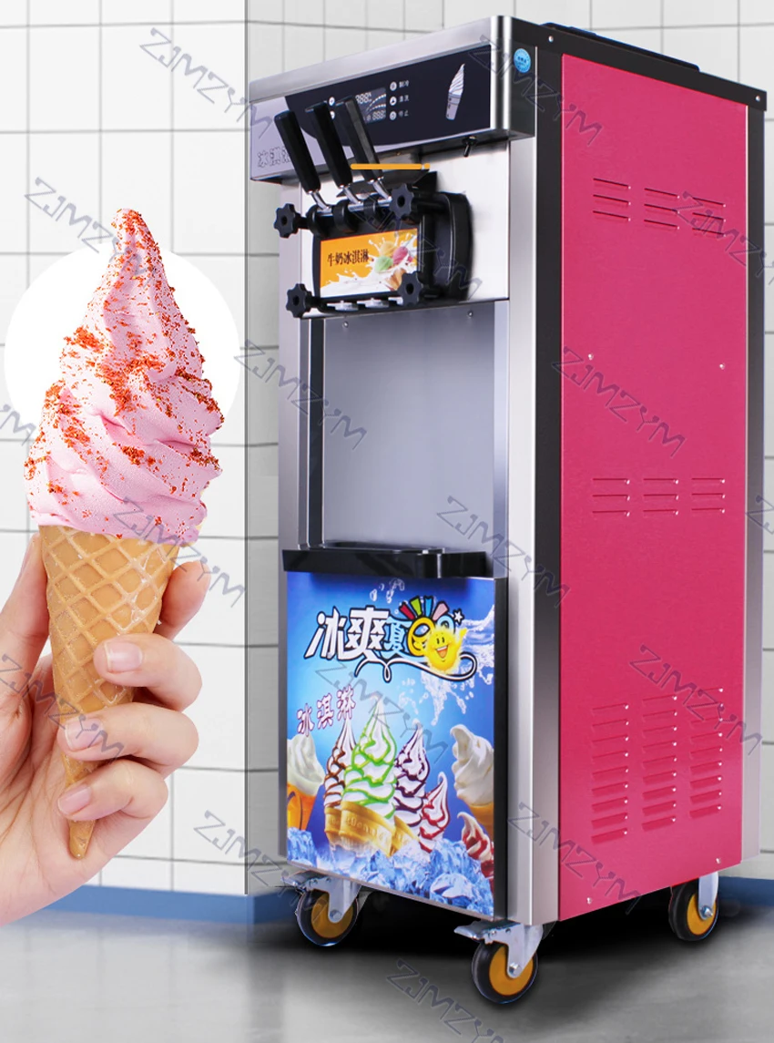 Вертикальная машина для мороженого 18-28 л/ч коммерческая Трехцветная специальный