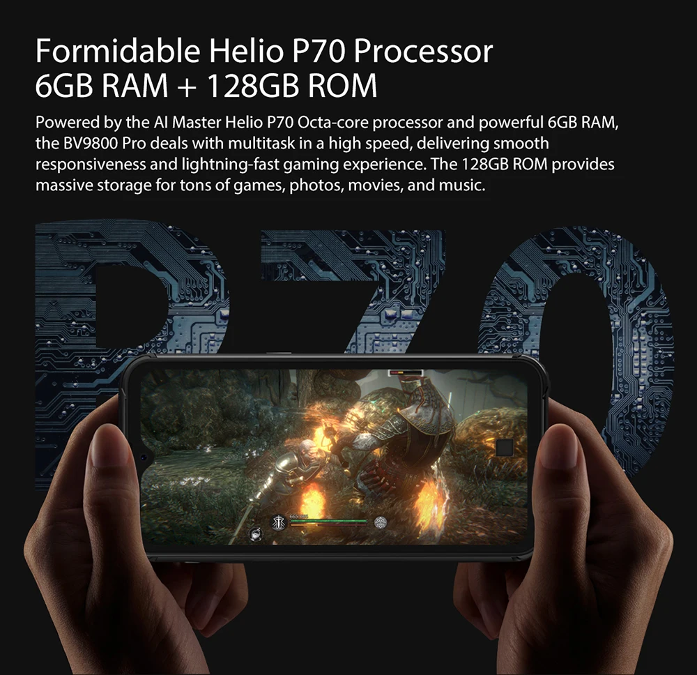 Смартфон Blackview BV9800 Pro Android 9 0 Восьмиядерный процессор Helio P70 6 ГБ + 128 48 МП