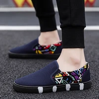 2021 new korean mens shoes wild trend canvas casual summer tide shoes lazy cloth shoes
