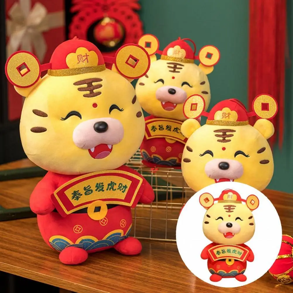 

Плюшевая кукла милые выражения лица креативные фото реквизиты праздничный плюшевый Кукла-тигр