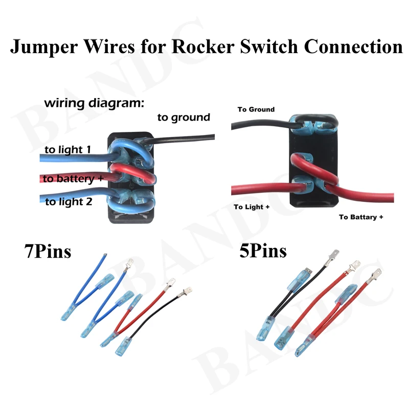 

5Pin 7Pin Jumper Wires for Car Boat Rocker Switch Connection ,Wire Cable, Auto Accessories