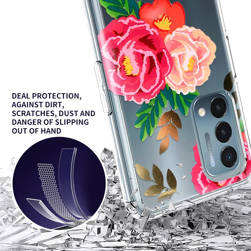 rose flower case for oneplus 8 t 9 one plus 8 7 pro 7t 6 8t 9rt nord 2 ce n200 n10 n100 5g transparent tpu silicone phone cover free global shipping