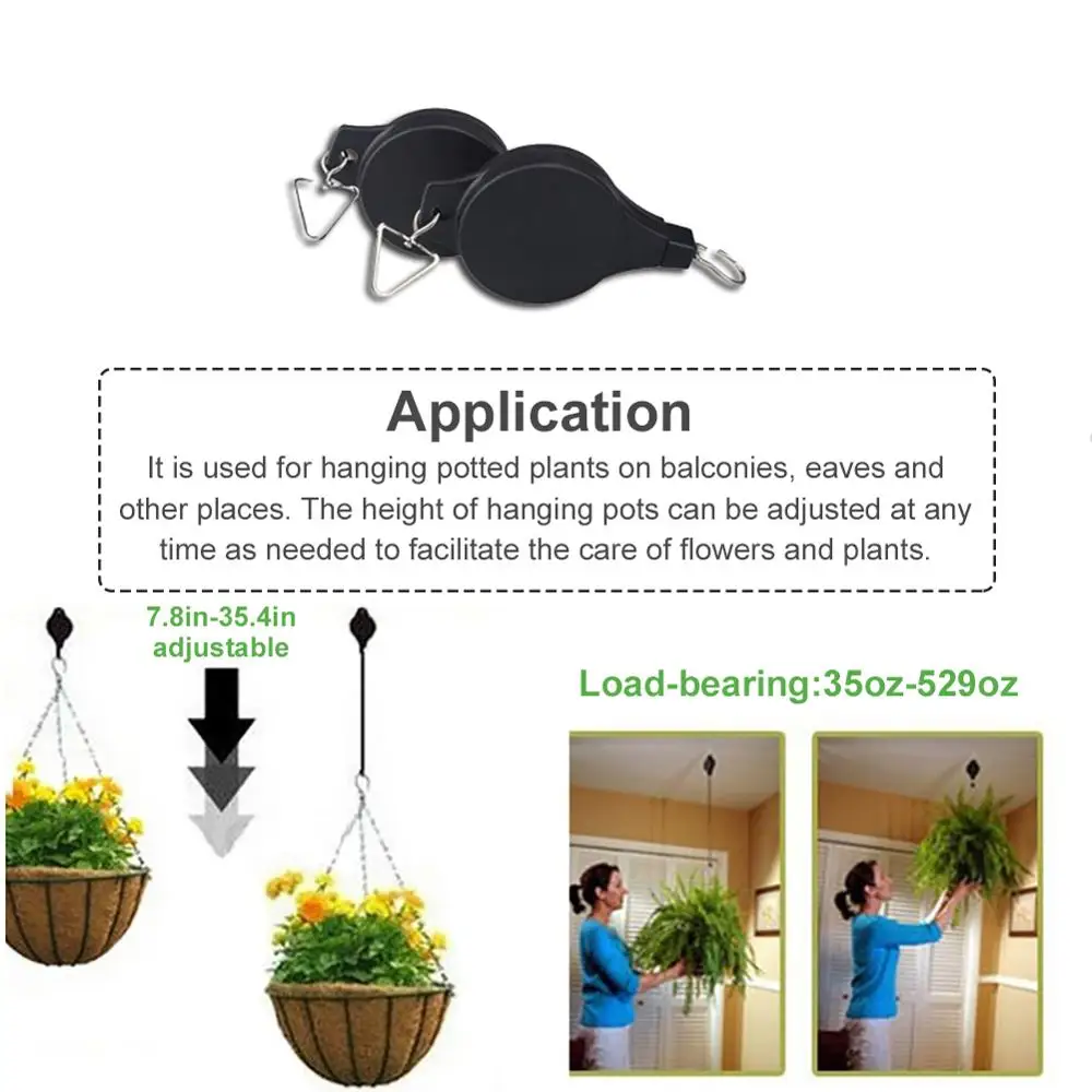 Выдвижная подвесная корзина Телескопический шкив садовые корзины растительные