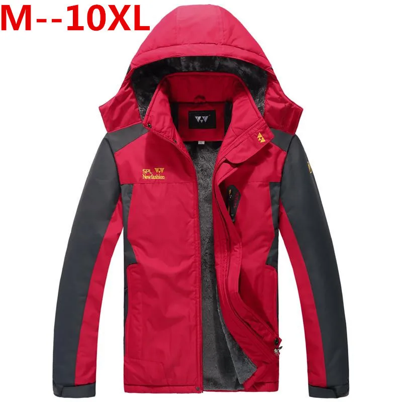 Большие размеры 10XL 9XL 8XL 6XL 5XL 4XL 5 цветов Теплая Верхняя одежда зимняя куртка