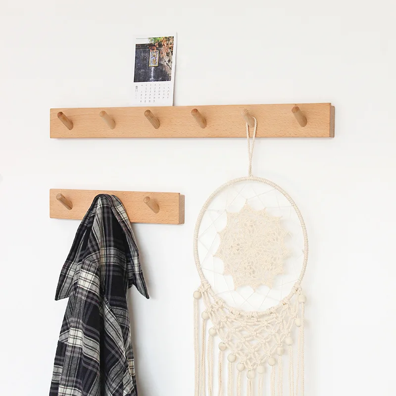 Деревянная вешалка для пальто настенная шляп курток одежды кошельков полотенец