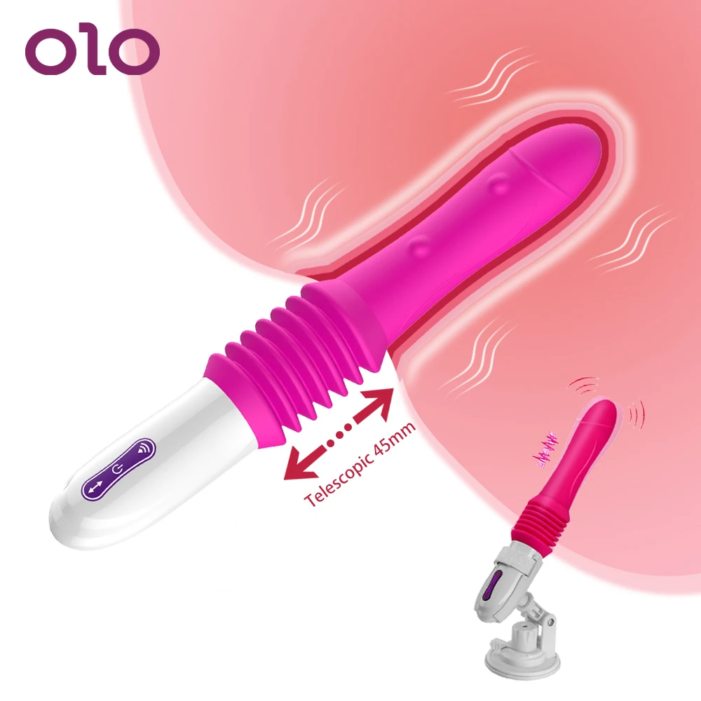 Фаллоимитатор OLO автоматический массажер для растяжки женской мастурбации