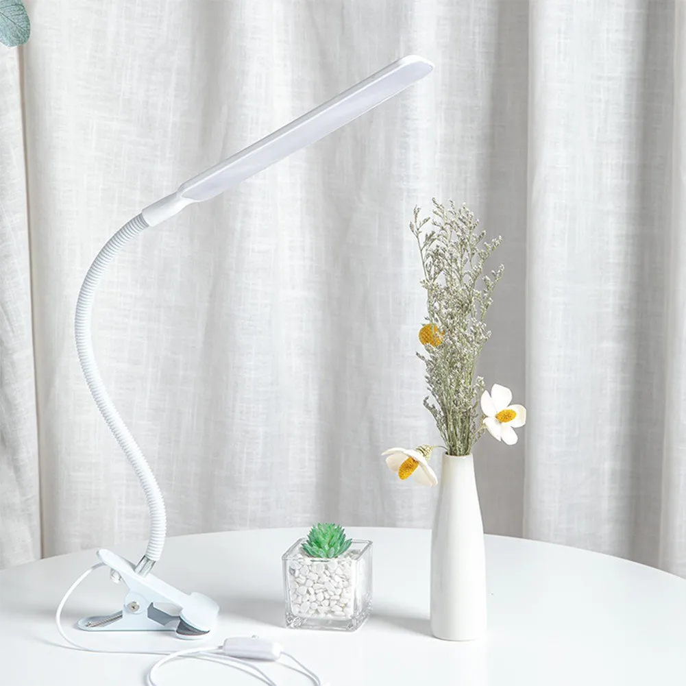 LED Desk Lamp Folding Clamp Eye Protection Rechargeable USB Table Clip On Light For Bed Reading Working | Лампы и освещение