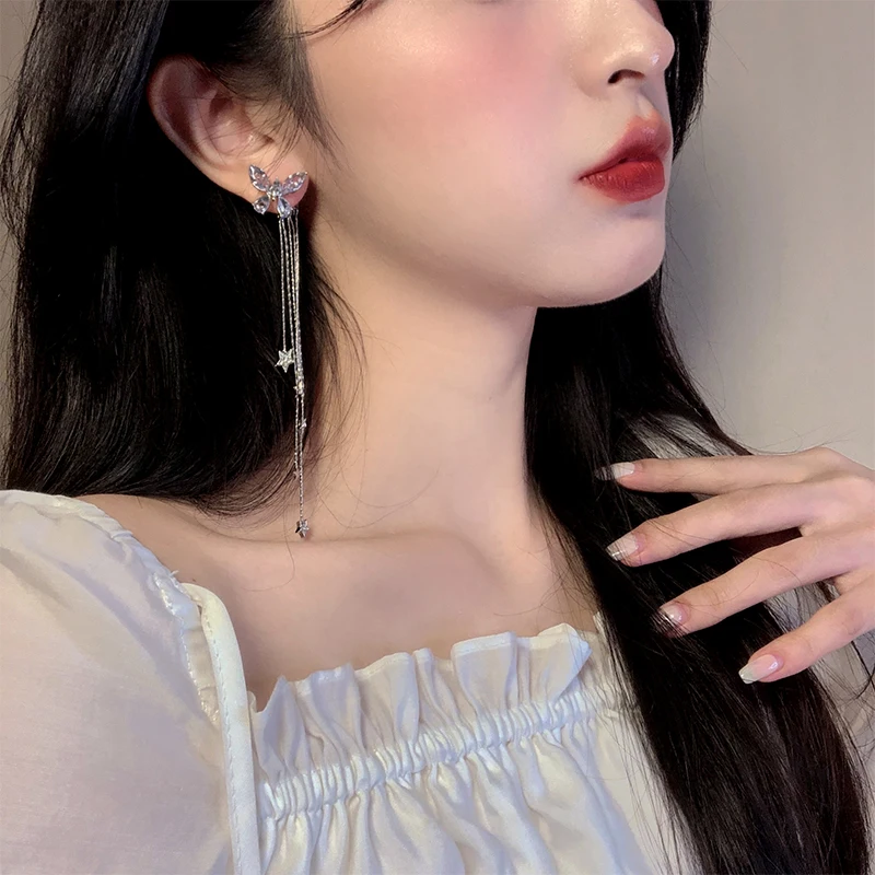 Высококачественные серьги бабочки с кисточками новинка 2020 модные большие