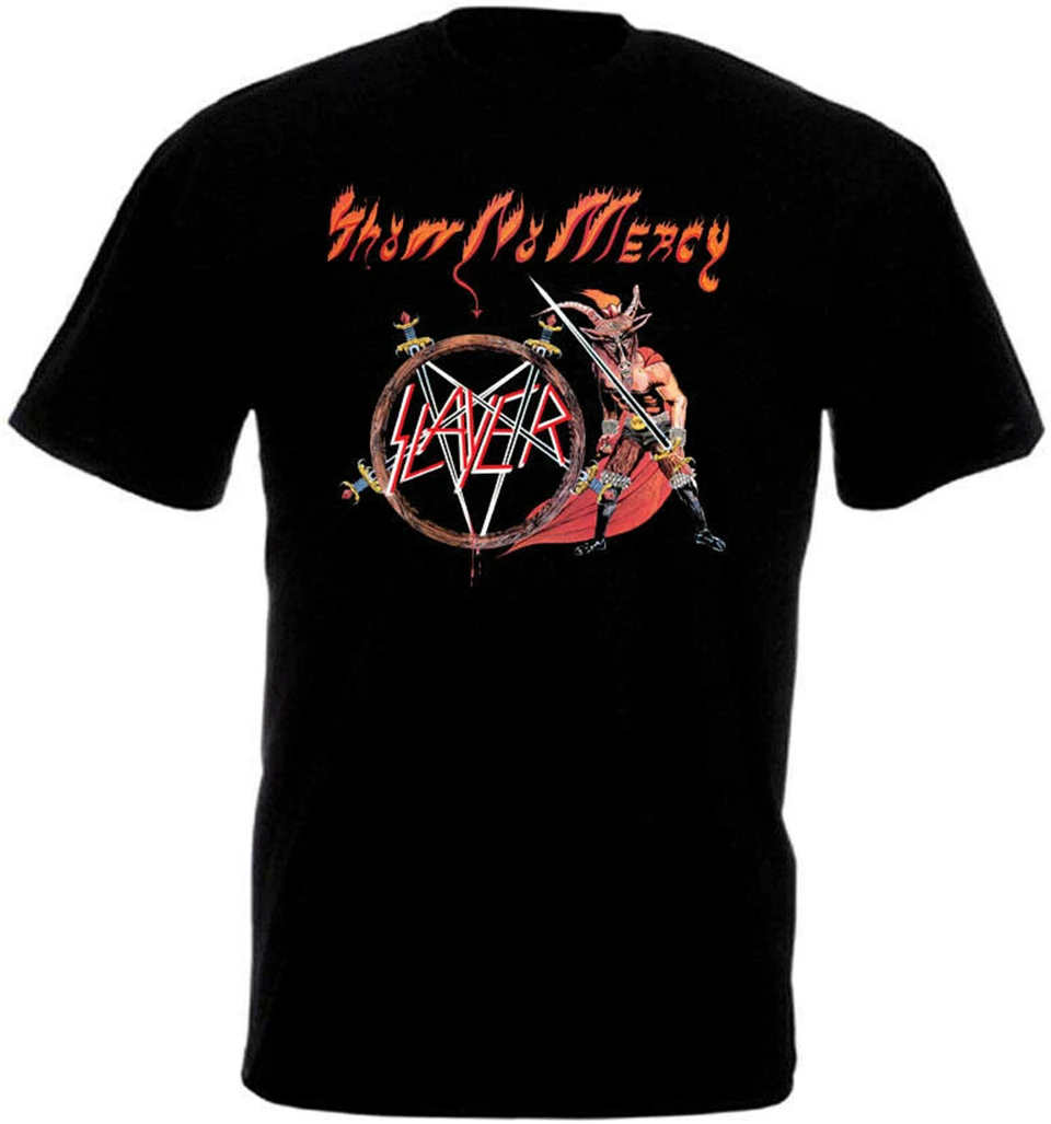 Slayer Show No Mercy V2 футболка черный мусор тяжелый металл все размеры S-3Xl новая крутая |