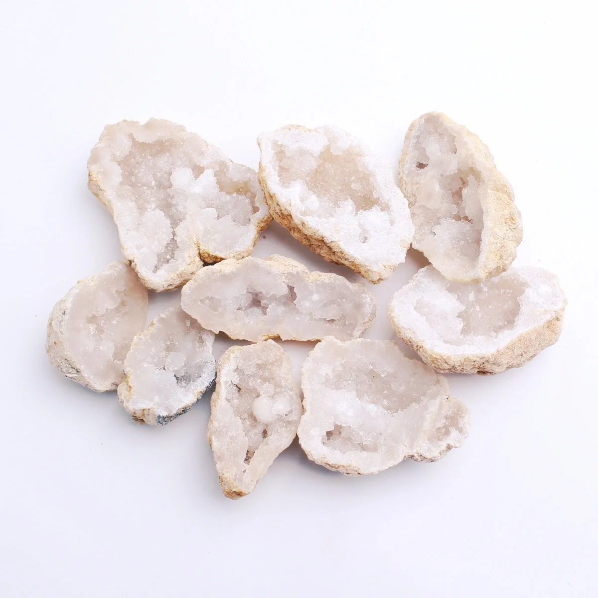 1 шт. натуральный белый Агат кристаллический геодезический кварц образец