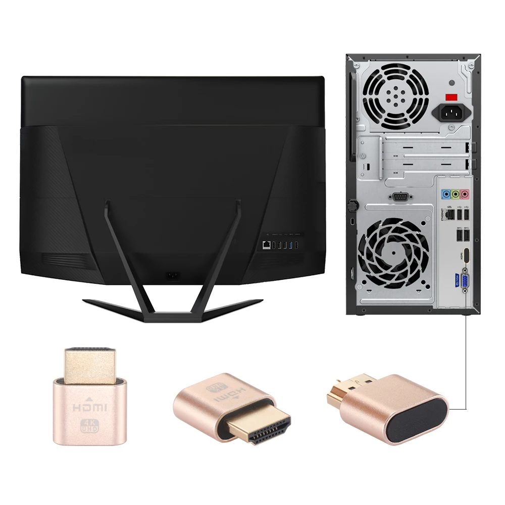 Эмулятор призрака без головы поддельный дисплей мини муляж 60 Гц адаптер HDMI